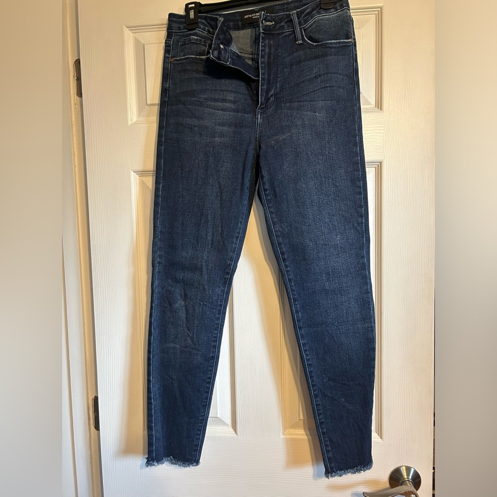 Just Black jeans with fringe detail